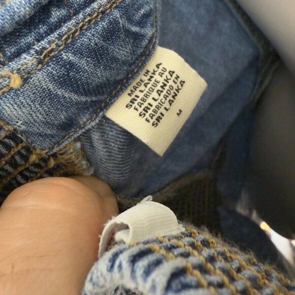 LEVI'S Denim Thick VTG Sheath Buttoned‎ Pockets Midi Square Neck Blue Dress M - Picture 8 of 10